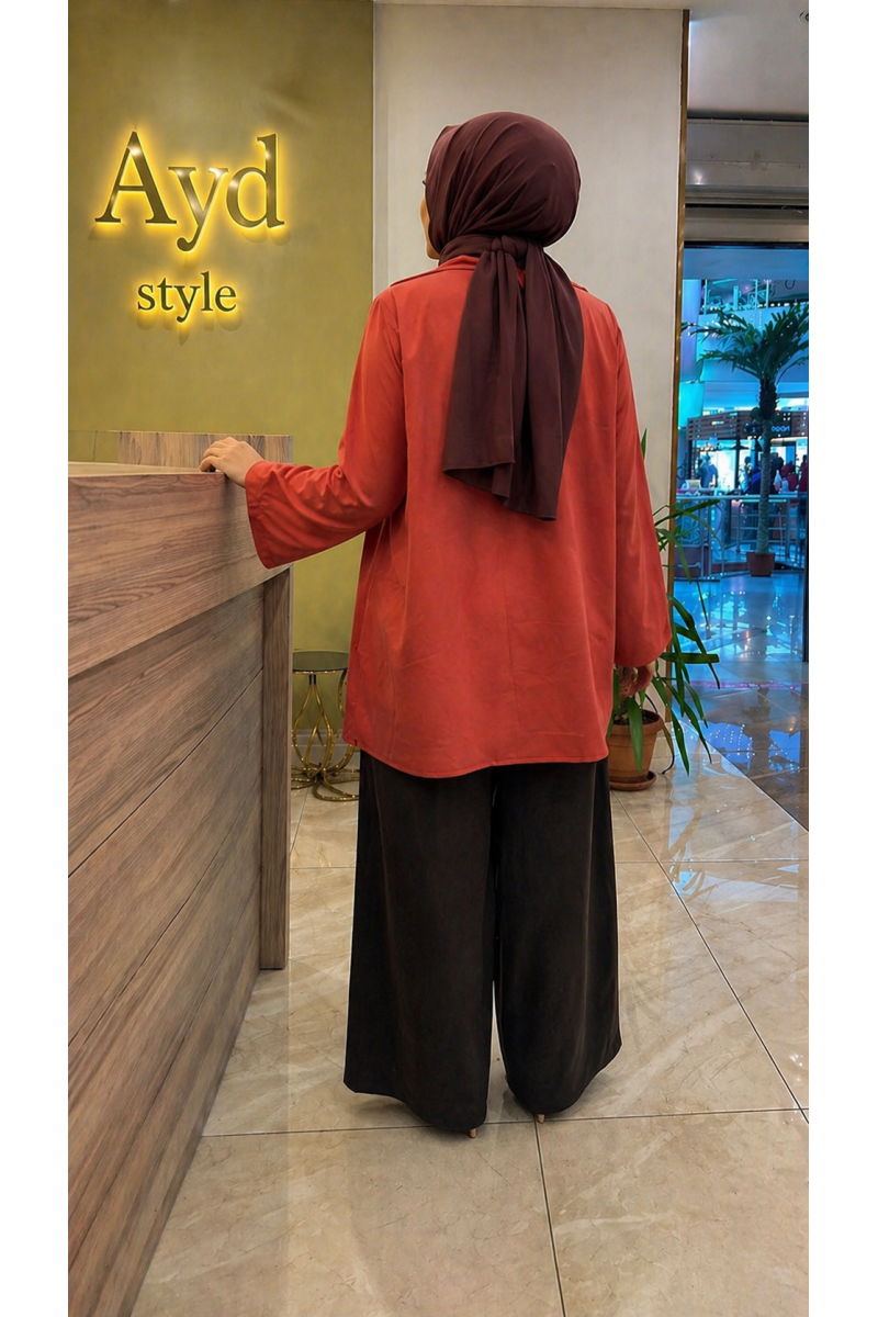 My Magazin Tencel gömlek Oranj