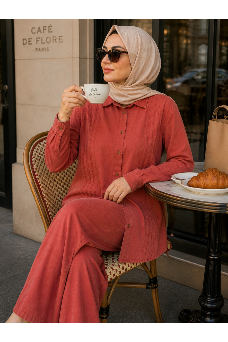 Magazin Tencel Takım Oranj