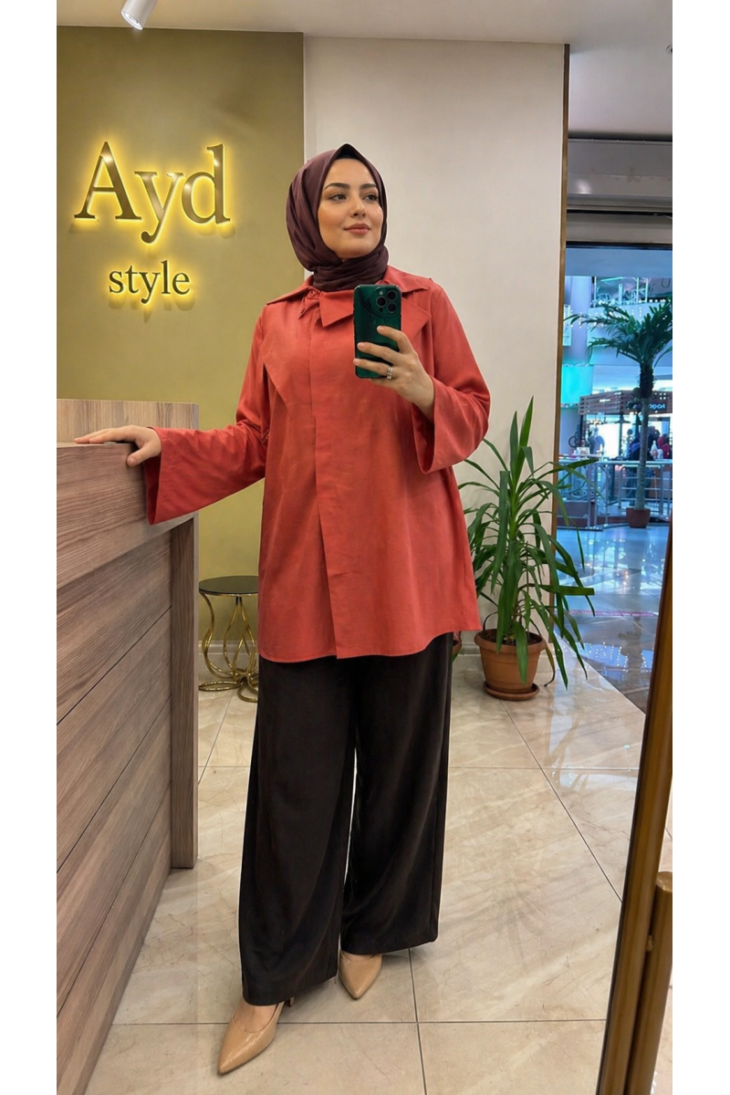 My Magazin Tencel gömlek Oranj