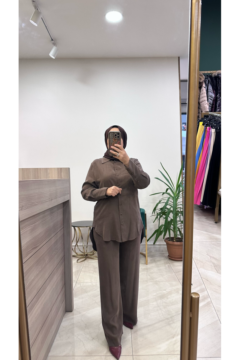 Hilay Modal Takım Kahverengi