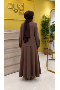 Magazin 4903 Lyocell Takım Kahverengi