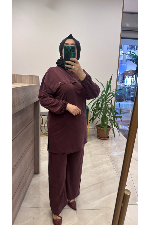 Magazin 4907 Tensel Takım Bordo