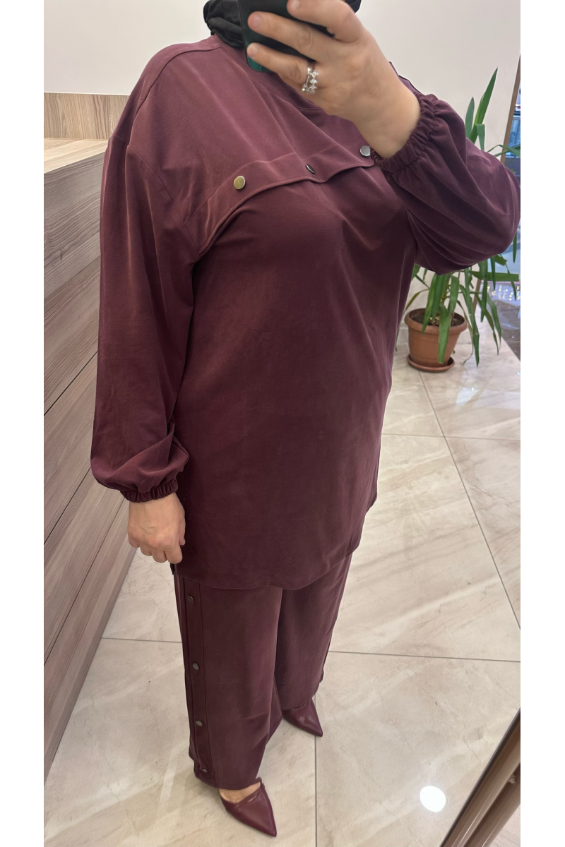 Magazin 4907 Tensel Takım Bordo