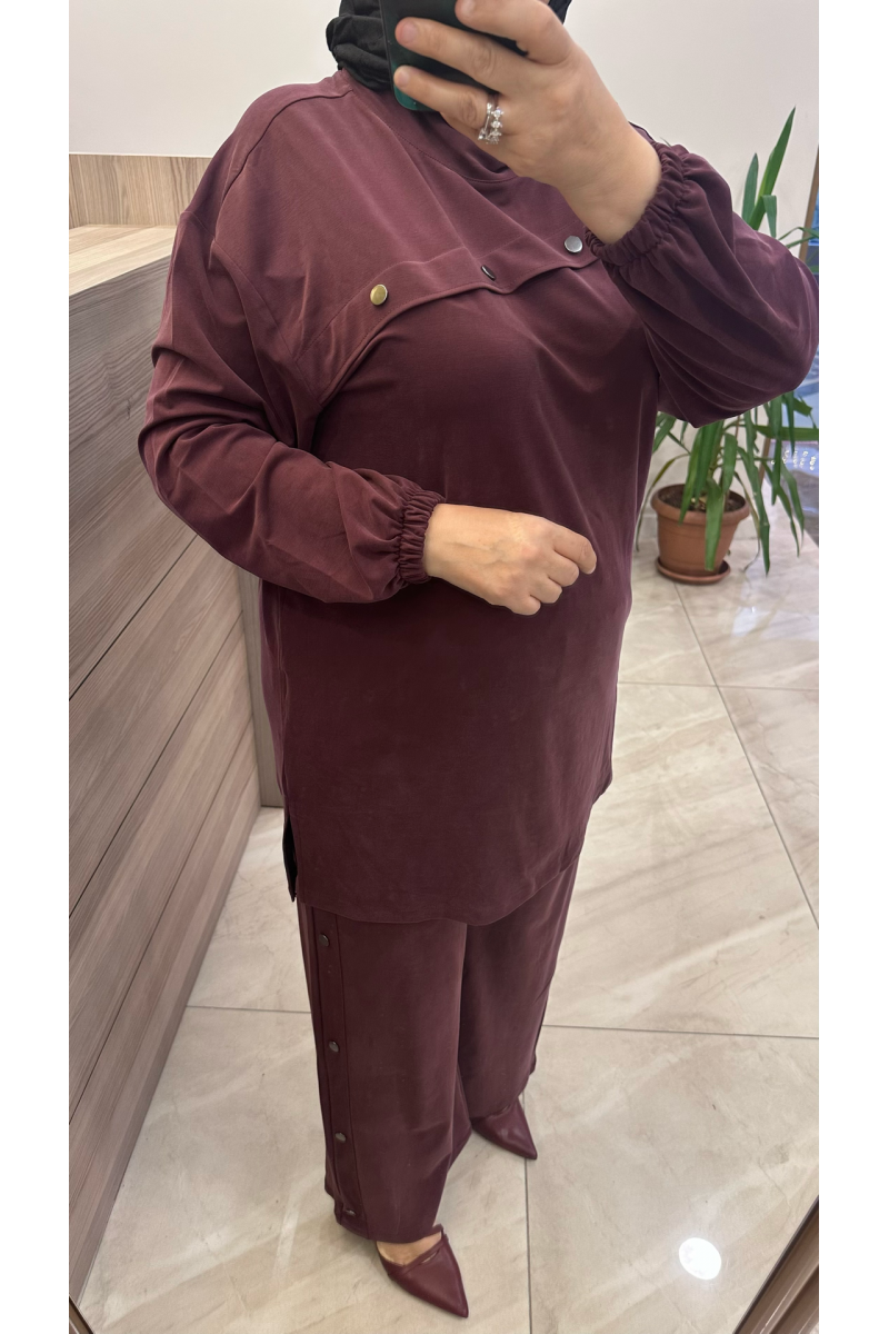 Magazin 4907 Tensel Takım Bordo