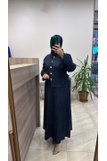 Magazin 7478 Denim Etekli Takım Lacivert