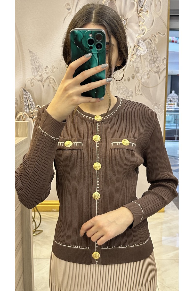 Nuss 25K1115 Hırka Kahve