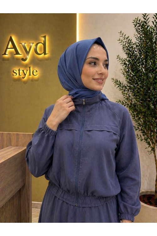 Magazin Lyocell Takım Lacivert
