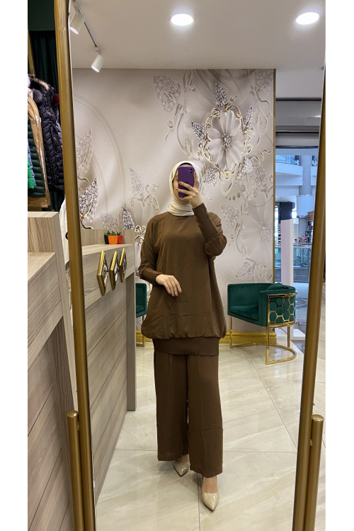 İnvee Caz Tunik 6419 Kahve