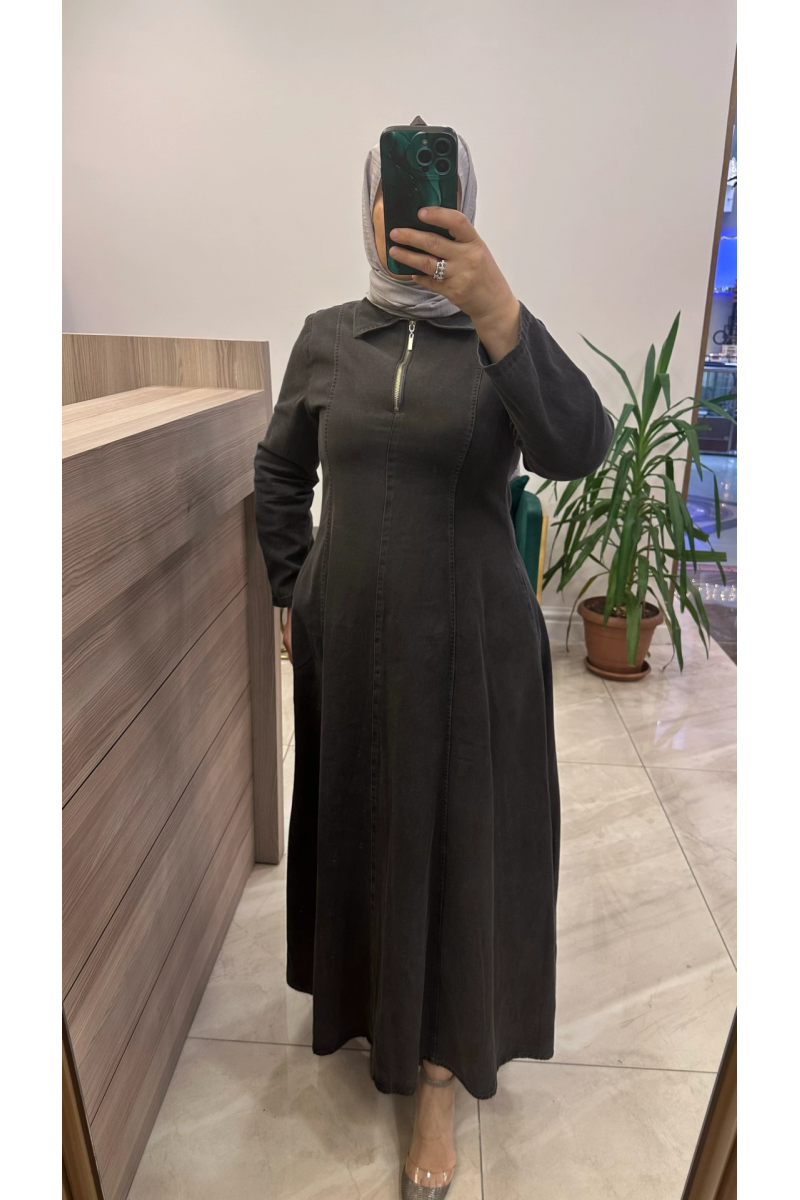 Magazin 1533 Denim Elbise Antrasit