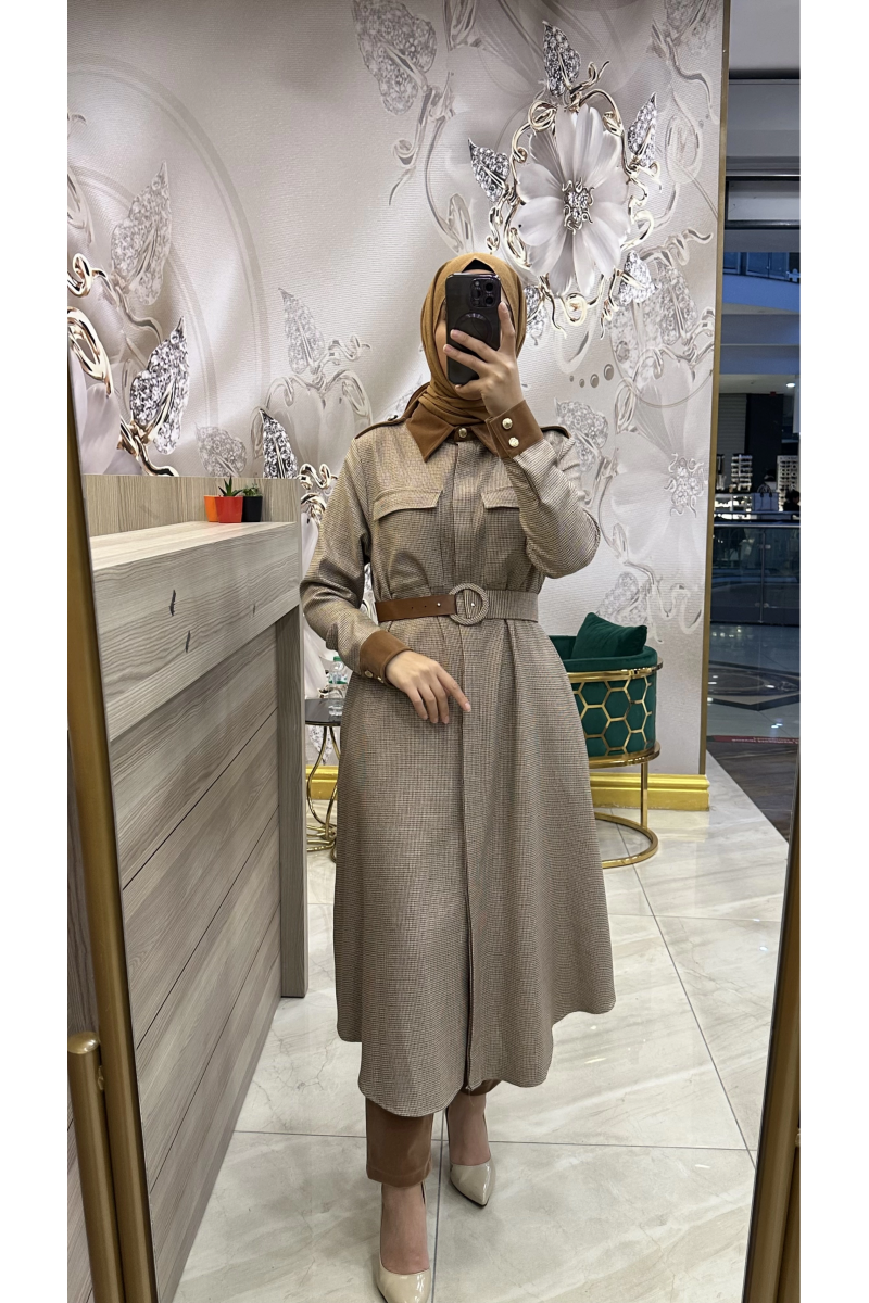 Niqozza Kadife Pantolon Camel