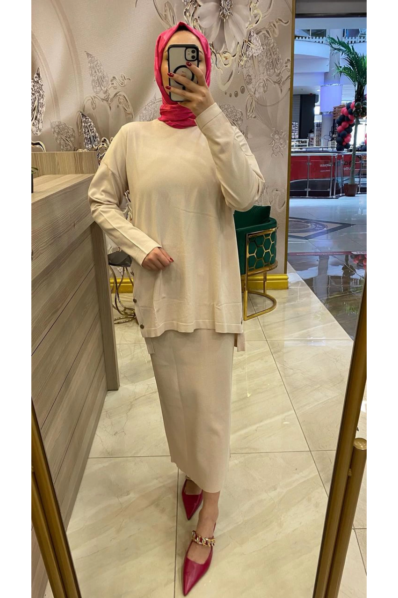 Nuss 1302 Takım Bej