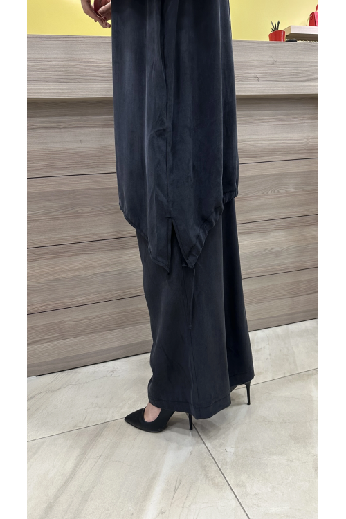 QEFFA 007 ipek Liosel Pantolon Siyah