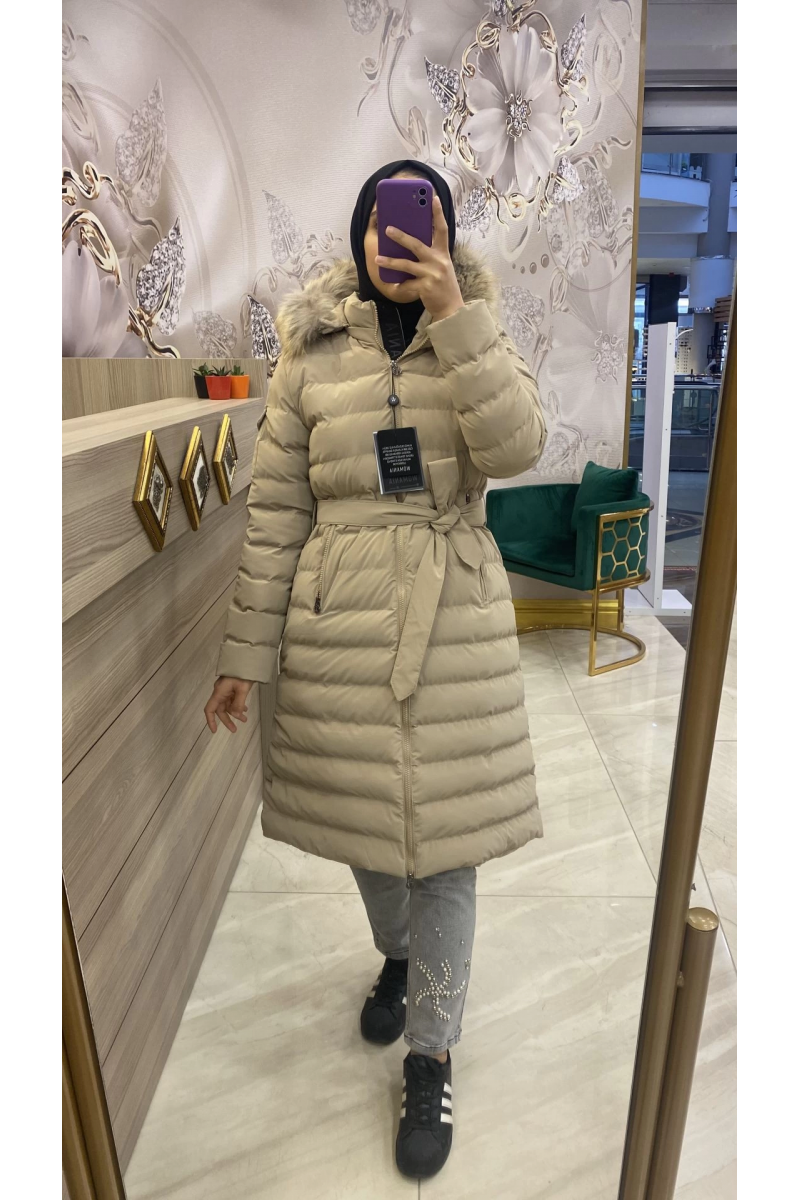 Womania İbiza Kadife Efektli Bej