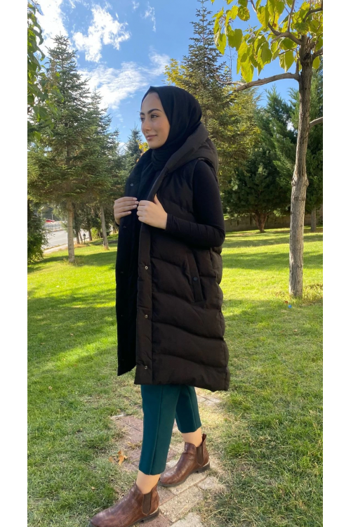 WOMANİA YELEK PEKİN SİYAH